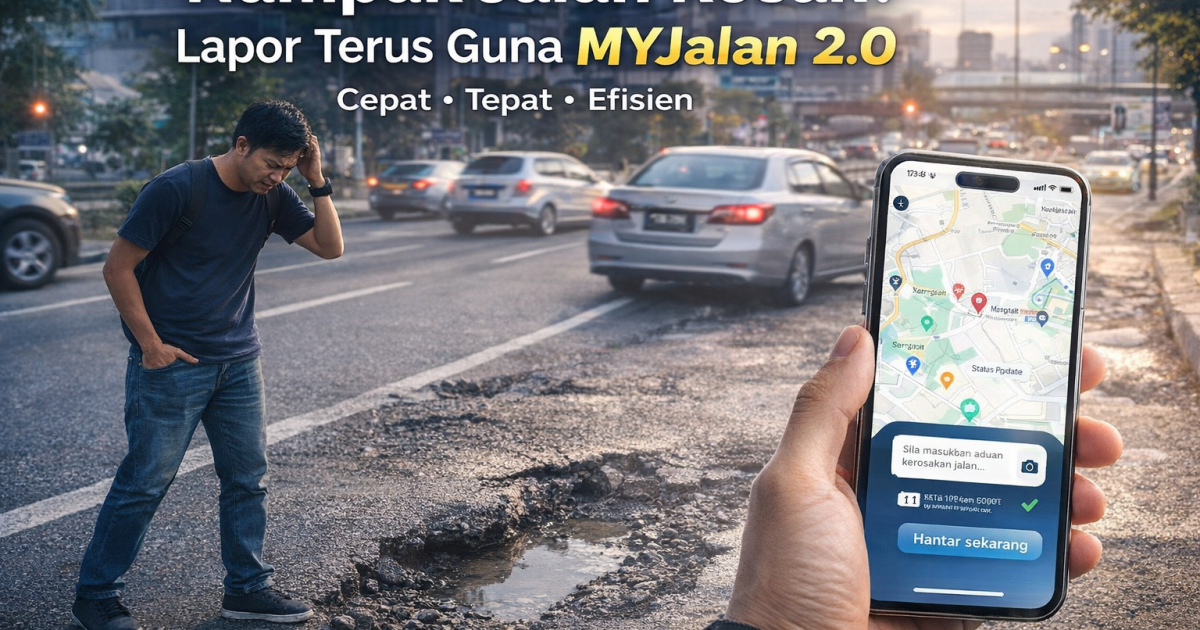 MYJalan 2.0: Cara Mudah Laporkan Jalan Rosak Secara Cepat & Tepat