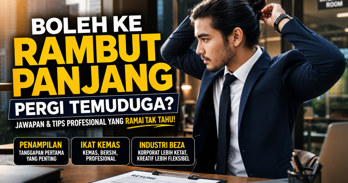 Boleh Ke Rambut Panjang Pergi Temuduga Kerja? Ini Jawapan & Tips Profesional Yang Ramai Tak Tahu