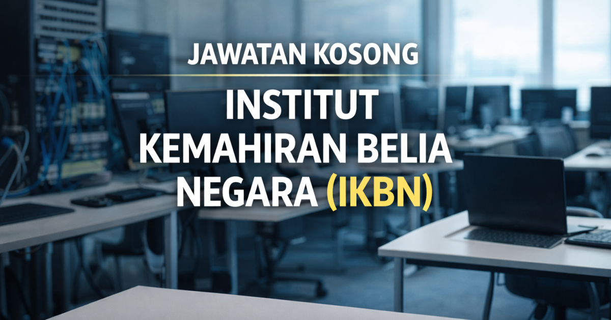 Jawatan Kosong IKBN Kinarut 2026: Pengajar Teknologi Maklumat (MySTEP) – Mohon Sebelum 15 April
