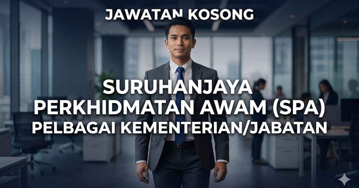 Lepasan SPM Ambil Peluang! 965 Kekosongan Pembantu Khidmat Am H1 (Semenanjung) Dibuka Sekarang