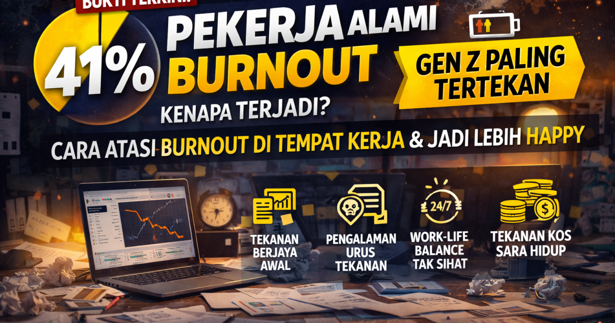 41% Pekerja Alami Burnout, Gen Z Paling Tertekan – Ini Punca & Cara Atasi Untuk Lebih Happy Di Tempat Kerja