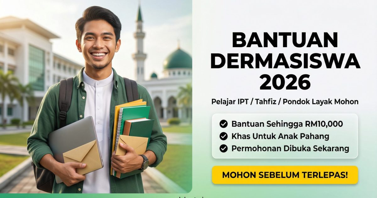 Permohonan Bantuan Dermasiswa Zakat Pengajian MUIP 2026 Dibuka (IPT, Tahfiz, Pondok) – Semak Syarat & Cara Mohon