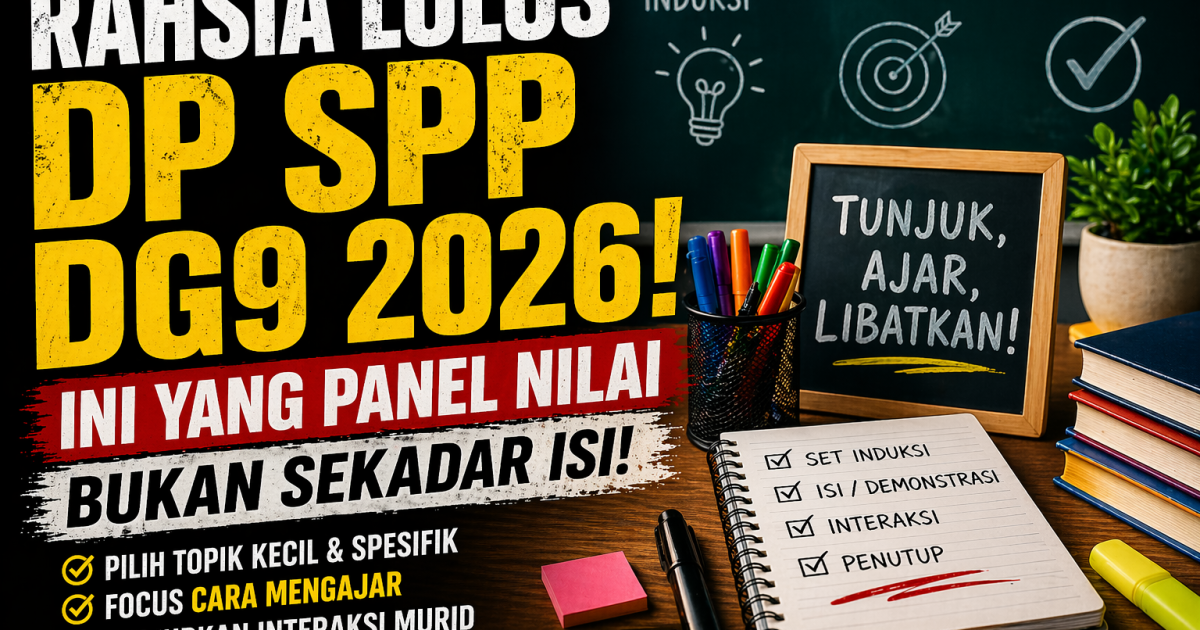 Rahsia Lulus Demonstrasi Pengajaran (DP) SPP DG9 2026: Ini Yang Panel Sebenarnya Nilai (Bukan Sekadar Isi!)