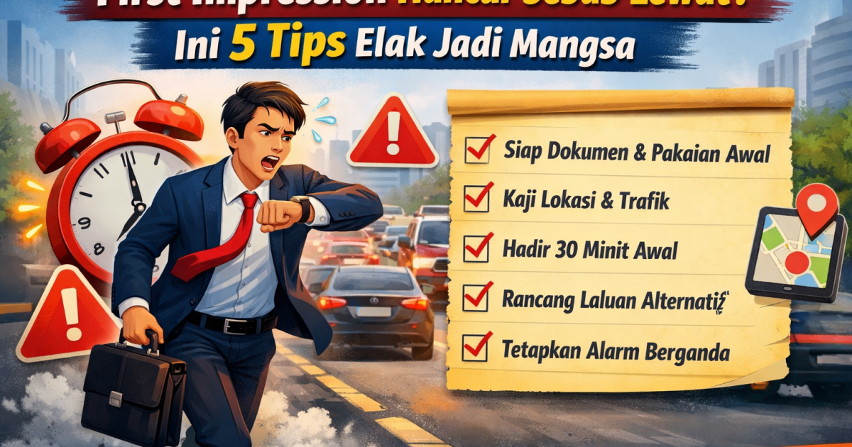 First Impression Hancur Sebab Lewat? Ini 5 Tips Elak Jadi Mangsa
