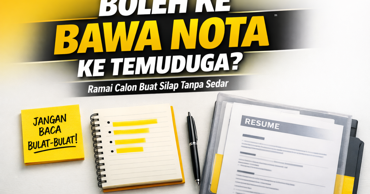 Boleh Ke Bawa Nota Ke Temuduga? Ini Jawapan Sebenar Ramai Calon Tak Tahu