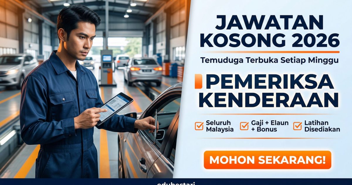 Jawatan Kosong PUSPAKOM 2026: Temuduga Terbuka Pemeriksa Kenderaan (Walk-In Setiap Rabu)