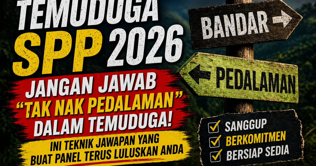 Jangan Jawab “Tak Nak Pedalaman” Dalam Temuduga SPP: Ini Teknik Jawapan Yang Buat Panel Terus Luluskan Anda