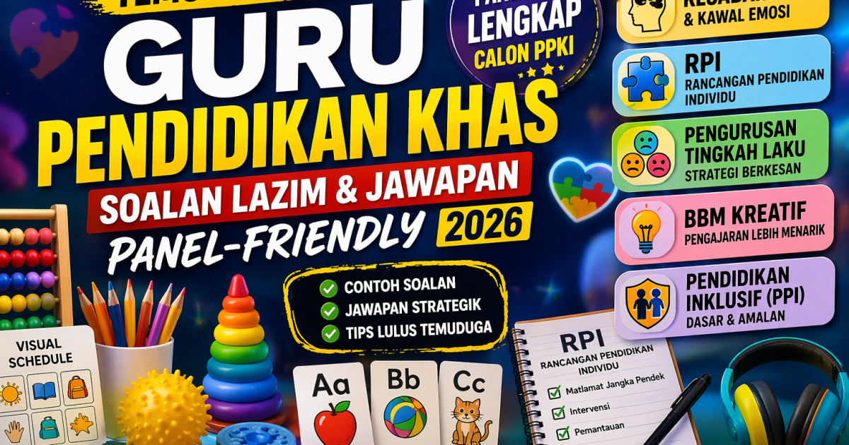 Contoh Soalan Temuduga SPP Guru Pendidikan Khas (PPKI) 2026: Panduan Lengkap + Jawapan Panel-Friendly