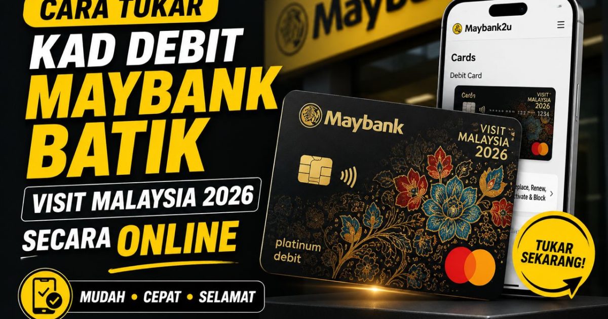 Cara Tukar Kad Debit Maybank Batik Visit Malaysia 2026 Secara Online