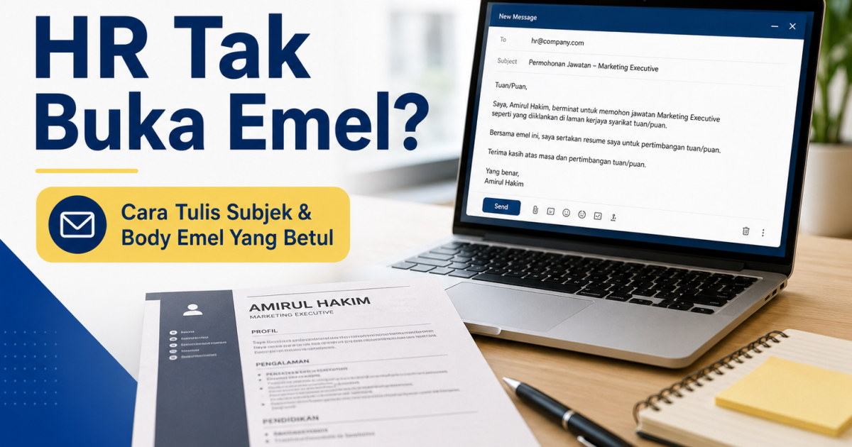 Ramai Calon Hantar Resume Tapi HR Tak Buka Emel: Ini Cara Tulis Subjek & Body Emel Yang Betul