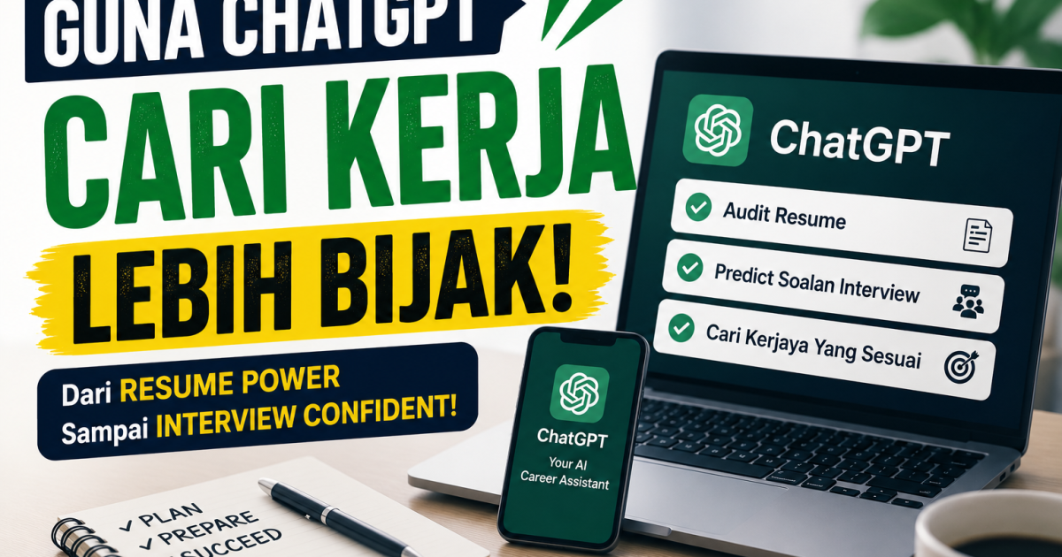 Ramai Tak Tahu! Ini Cara Guna ChatGPT Untuk Cari Kerja, Prepare Interview & Improve Resume Secara Lebih Bijak