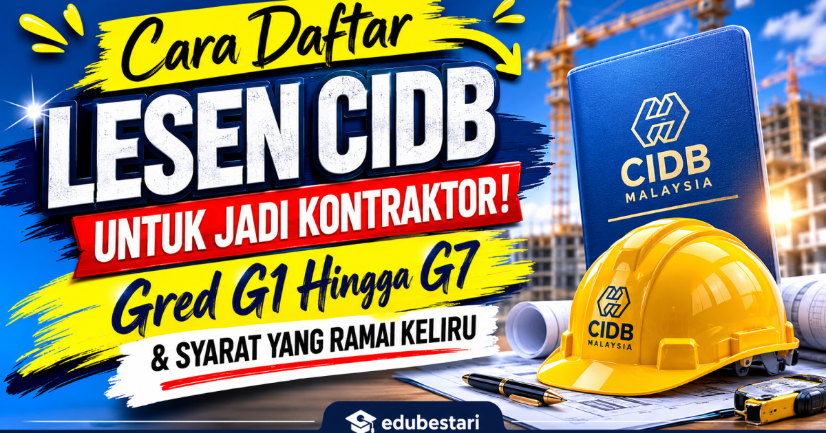 Cara Daftar Lesen CIDB Untuk Jadi Kontraktor: Senarai Gred G1 Hingga G7 & Syarat Yang Ramai Keliru