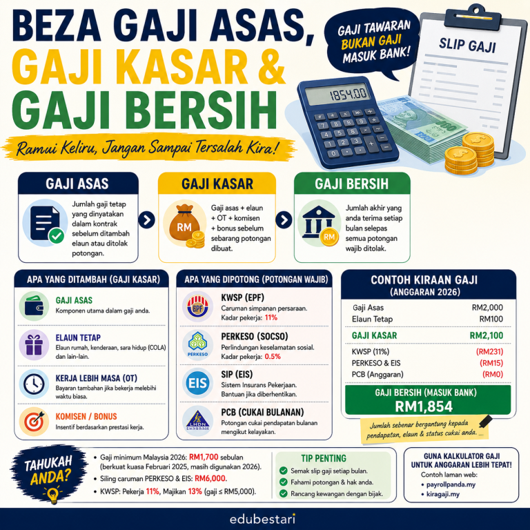 Beza Gaji Asas, Gaji Kasar & Gaji Bersih: Ramai Masih Keliru Tentang ...