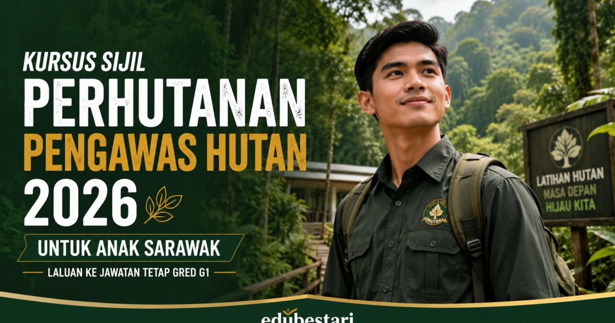 Anak Sarawak Lepasan SPM Boleh Mohon Kursus Sijil Perhutanan Pengawas Hutan 2026, Laluan Ke Jawatan Tetap Gred G1