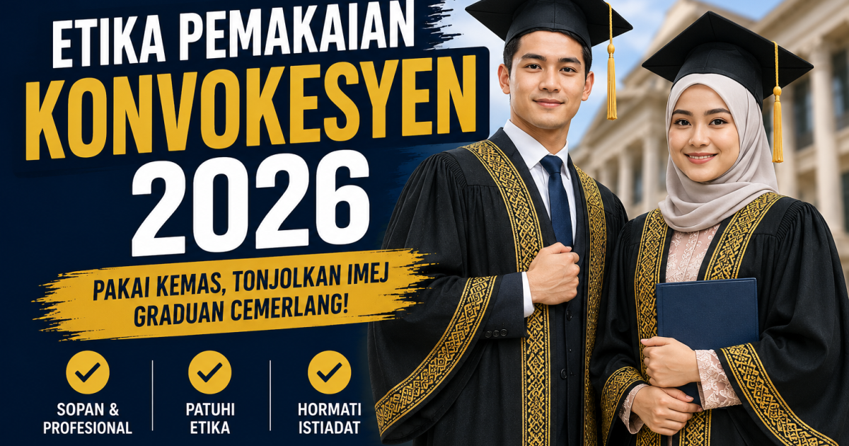 Etika Pemakaian Konvokesyen 2026: Panduan Lengkap Graduan Lelaki & Wanita Sebelum Naik Pentas