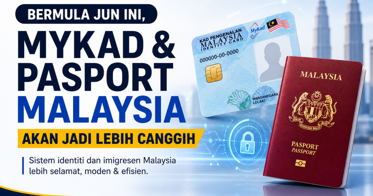 Bermula Jun Ini, MyKad & Pasport Malaysia Akan Jadi Lebih Canggih