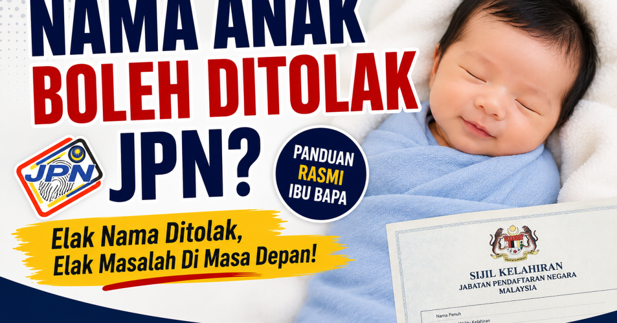 Ramai Ibu Bapa Tak Tahu! Ini Garis Panduan JPN Tentang Nama Anak Yang Boleh Ditolak