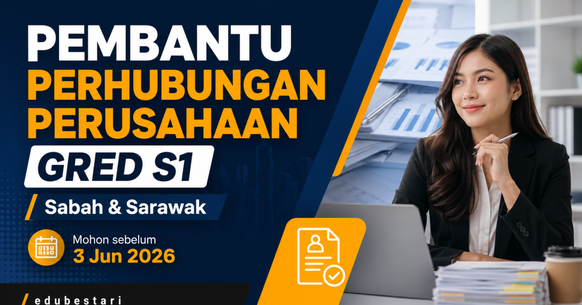 Calon Sabah & Sarawak Jangan Terlepas: Jawatan Pembantu Perhubungan Perusahaan Gred S1 Dibuka Melalui SPA9