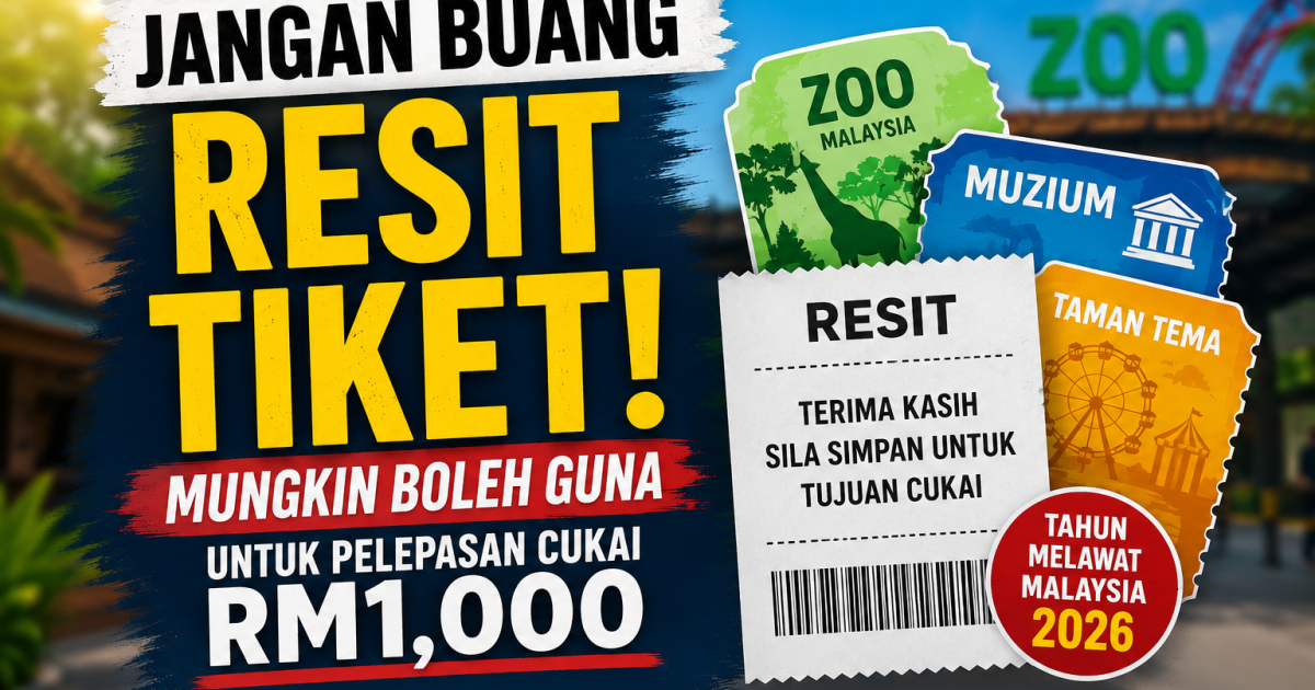 Jangan Buang Resit Tiket Zoo, Muzium & Taman Tema Tahun 2026 — Mungkin Boleh Guna Untuk Pelepasan Cukai RM1,000