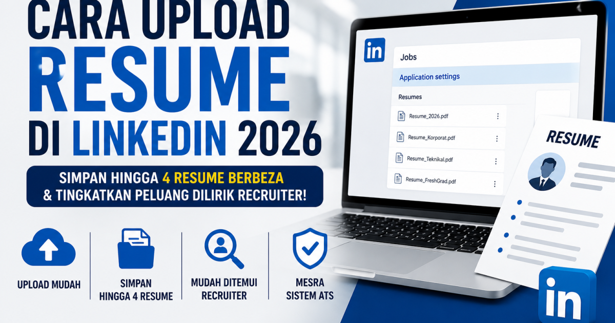 Cara Upload Resume Di LinkedIn 2026: Ramai Tak Tahu Boleh Simpan 4 Resume Berbeza