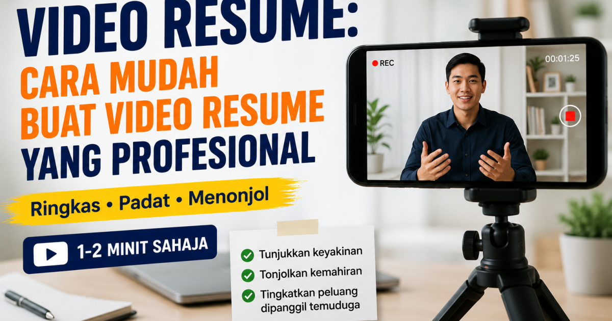 Video Resume Semakin Popular Di Malaysia? Ini Cara Buat Video Resume Yang Betul & Profesional