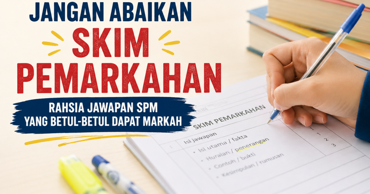 Murid Tingkatan 4 & 5 Jangan Abaikan Skim Pemarkahan: Ini Rahsia Jawapan SPM Yang Betul-Betul Dapat Markah