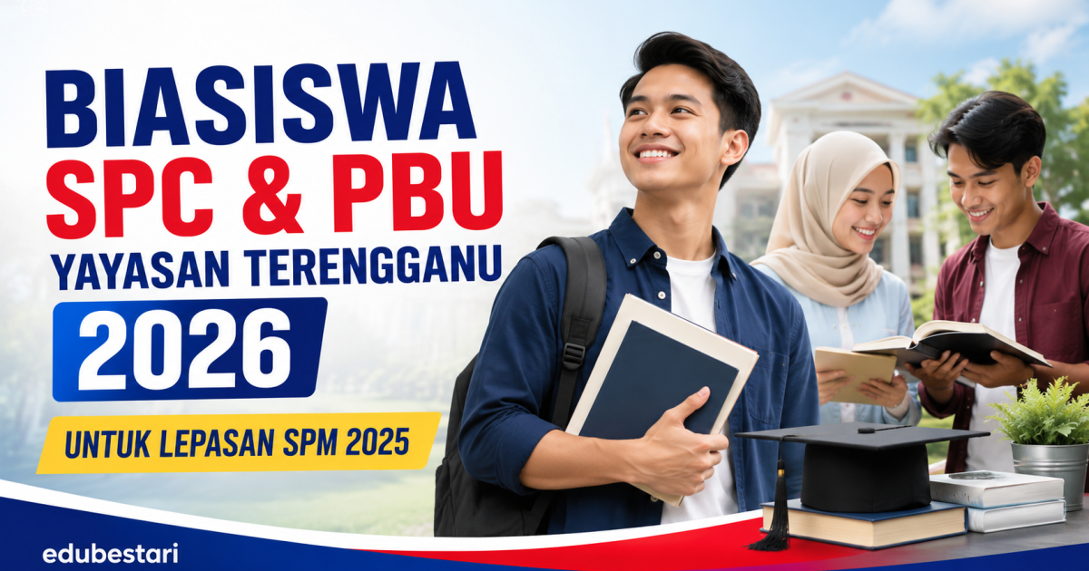 Permohonan Biasiswa SPC & Pinjaman Boleh Ubah Yayasan Terengganu 2026 Dibuka Untuk Lepasan SPM 2025