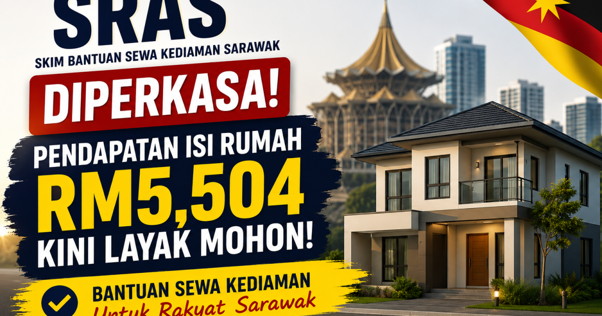 Pendapatan Isi Rumah RM5,504 Kini Layak Mohon SRAS: Bantuan Sewa Kediaman Sarawak Diperkasa