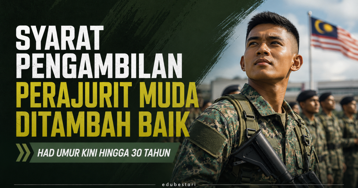 Syarat Pengambilan Perajurit Muda Ditambah Baik, Had Umur Kini Hingga 30 Tahun