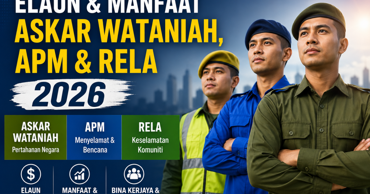 Elaun Askar Wataniah, APM & RELA 2026: Berapa Bayaran, Apa Manfaat & Cara Mohon?