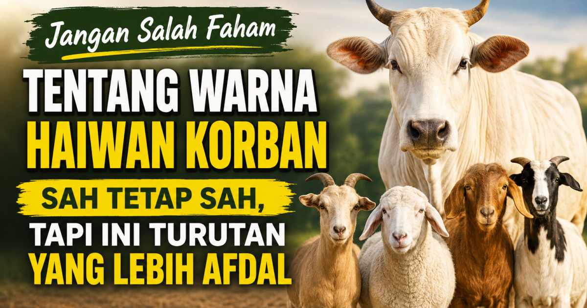 Jangan Salah Faham Tentang Warna Haiwan Korban: Sah Tetap Sah, Tapi Ini Turutan Yang Lebih Afdal