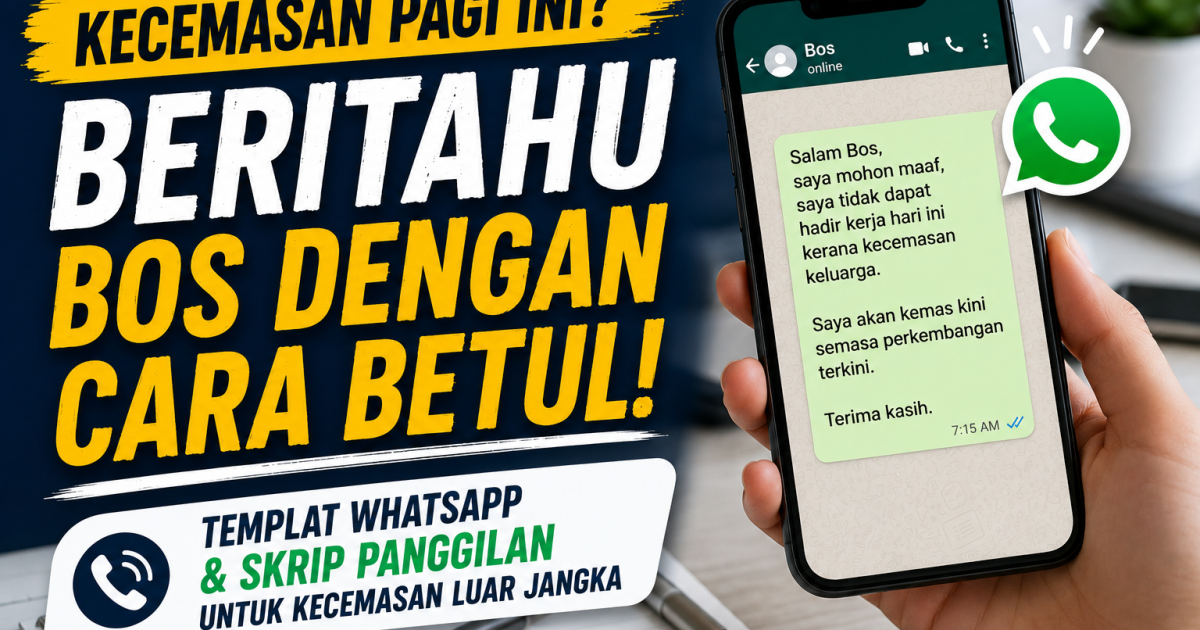 Jangan Sekadar Senyap: Ini Langkah Demi Langkah Beritahu Majikan Anda Ada Kecemasan Pagi Ini