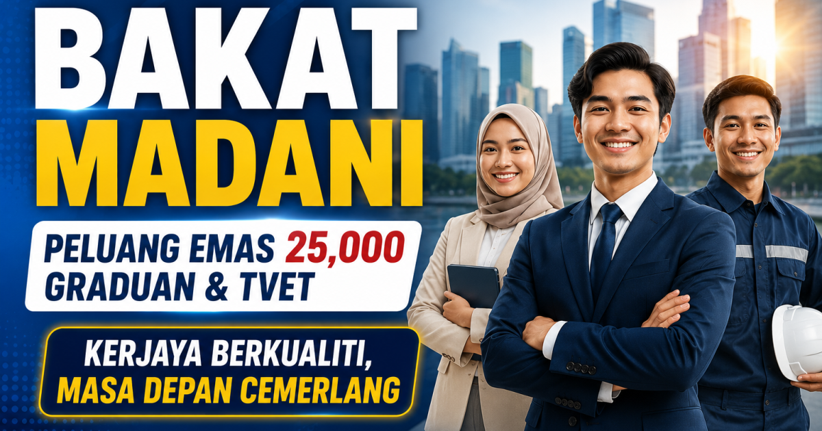 Peluang Emas 25,000 Graduan & TVET: Kenali Inisiatif Bakat MADANI Dan Cara Rebut Peluang Kerjaya GLC/GLIC