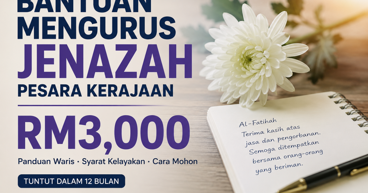 Bantuan Mengurus Jenazah Pesara Kerajaan RM3,000: Panduan Waris Supaya Tuntutan Tidak Tertangguh