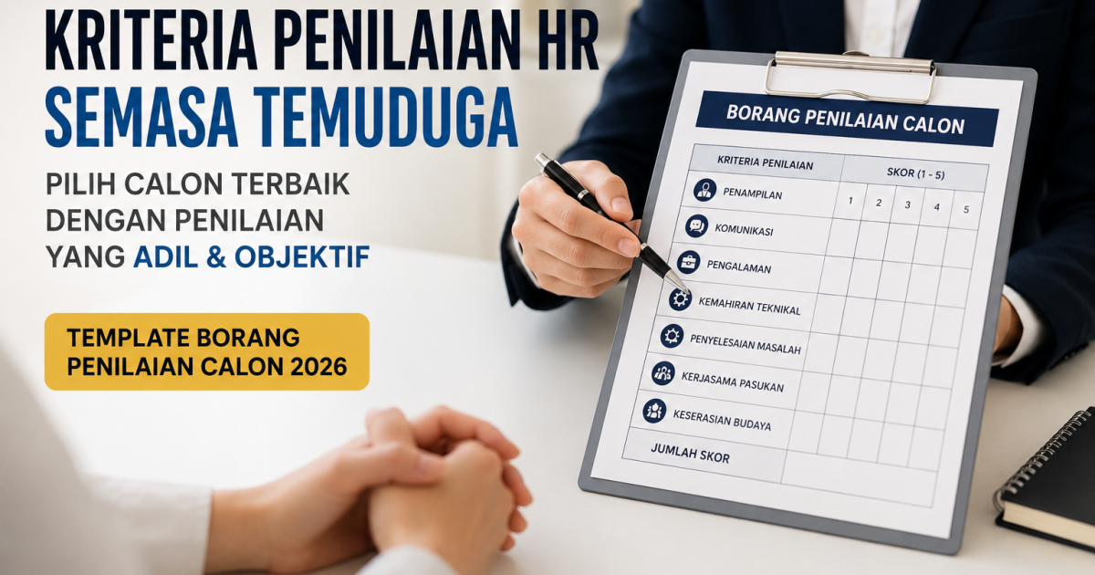 Kriteria Penilaian HR Semasa Temu Duga & Templat Borang Penilaian Calon Standard 2026