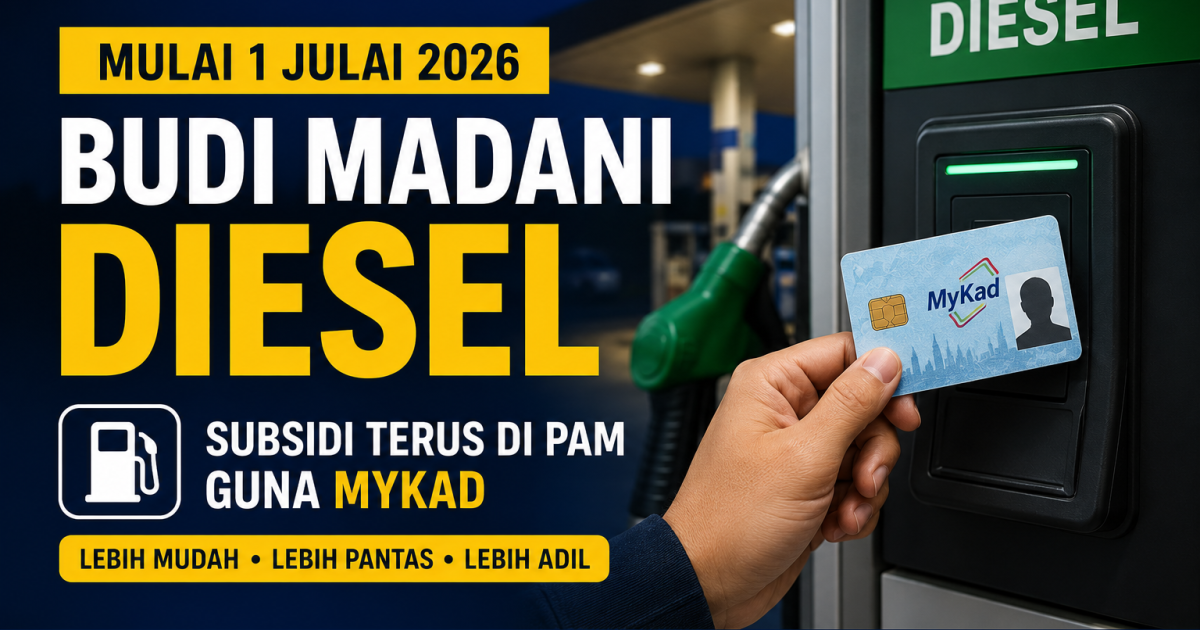 BUDI MADANI Diesel 2026: Subsidi Terus Di Pam Guna MyKad
