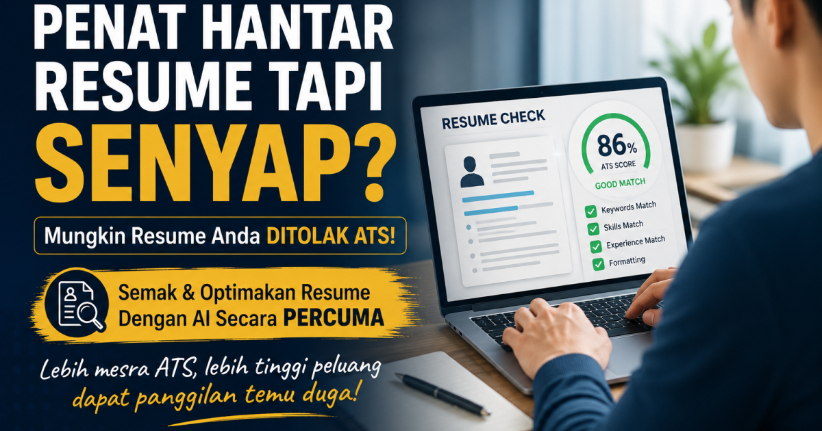 Penat Hantar Resume Tapi Senyap? Ini 5 Platform Semak Resume (AI & Tempatan) Yang Wajib Anda Cuba
