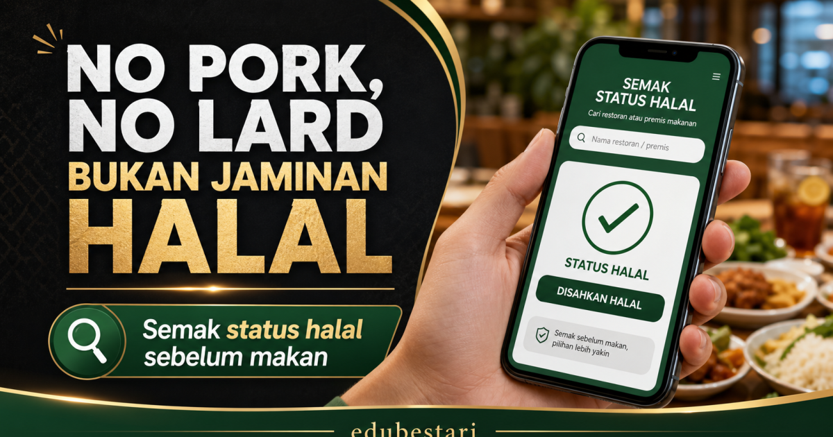 ‘No Pork, No Lard’ Bukan Bermaksud Halal! Ini Cara Betul Check Status Halal Restoran Guna Telefon