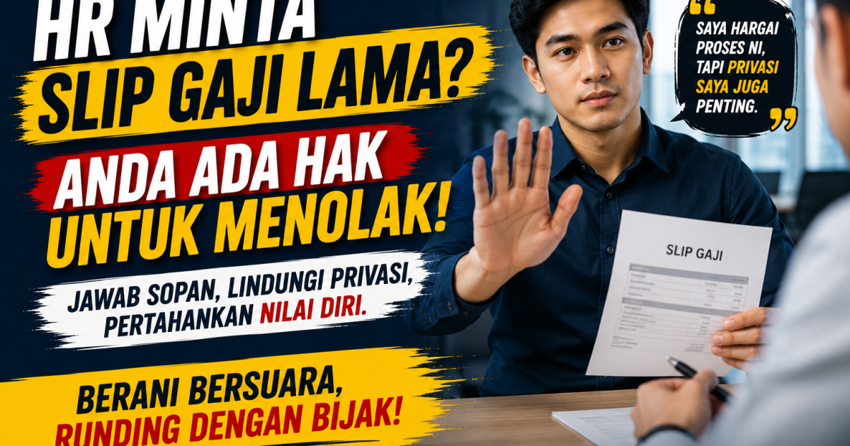 HR Minta Slip Gaji Lama? Ini Hak Calon Temu Duga & Cara Jawab Dengan Profesional