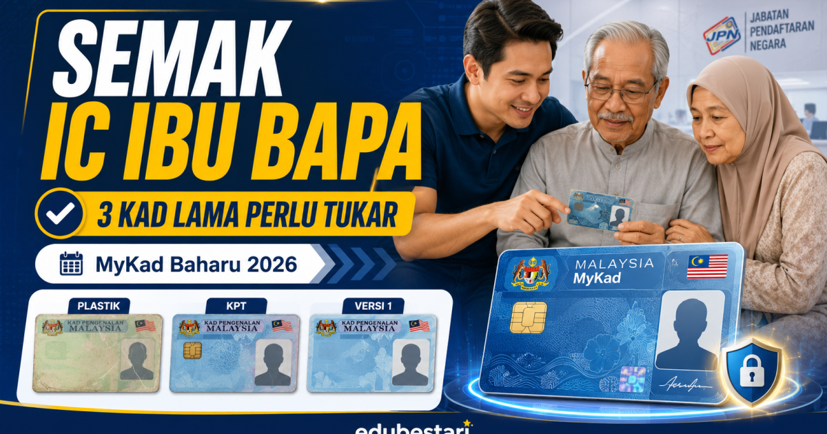 Tolong Semak IC Ibu Bapa Di Kampung, Ini 3 Kad Pengenalan Lama Yang Ada Masa 3 Tahun Sahaja Untuk Ditukar