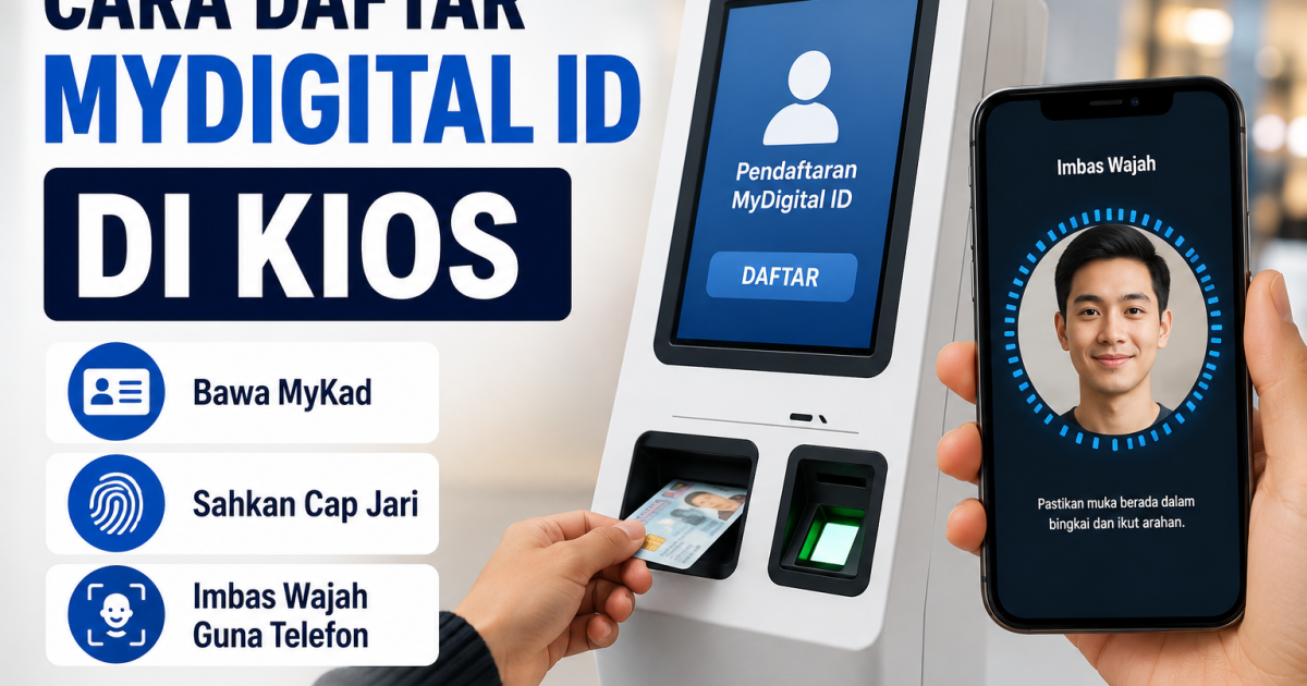 Cara Daftar MyDigital ID Di Kios: Panduan Mudah Guna MyKad, Cap Jari & Imbas Wajah