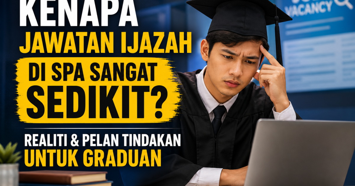 Mengapa Jawatan Ijazah Kurang Di SPA? Ini Realiti & Strategi Bertahan Untuk Graduan Universiti