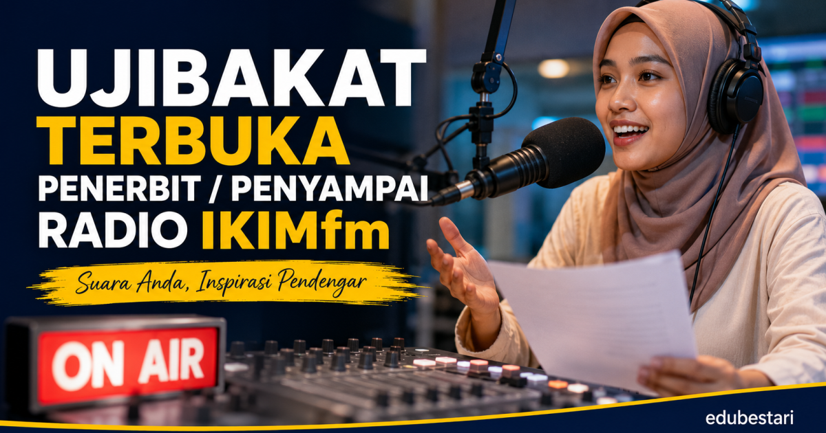 IKIMfm Buka Ujibakat Penyampai Radio & Penerbit 2026: Graduan Baharu Dipelawa Sertai Dunia Penyiaran