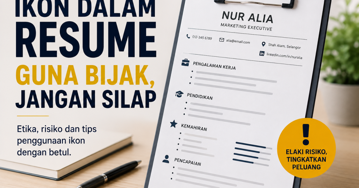Risiko Guna Ikon Terlalu Banyak Dalam Resume