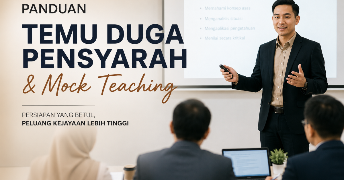 Panduan Persediaan Temu Duga Pensyarah & Mock Teaching: Ini Cara Tampil Yakin Di Hadapan Panel IPT