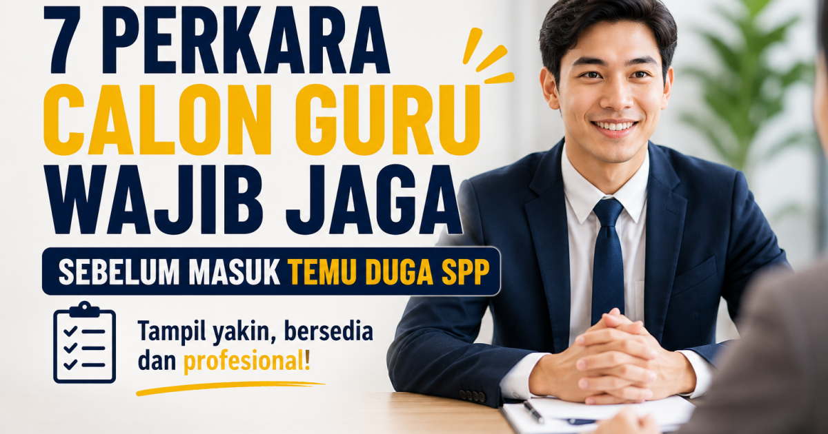 7 Perkara Calon Guru Wajib Jaga Sebelum Masuk Temu Duga SPP