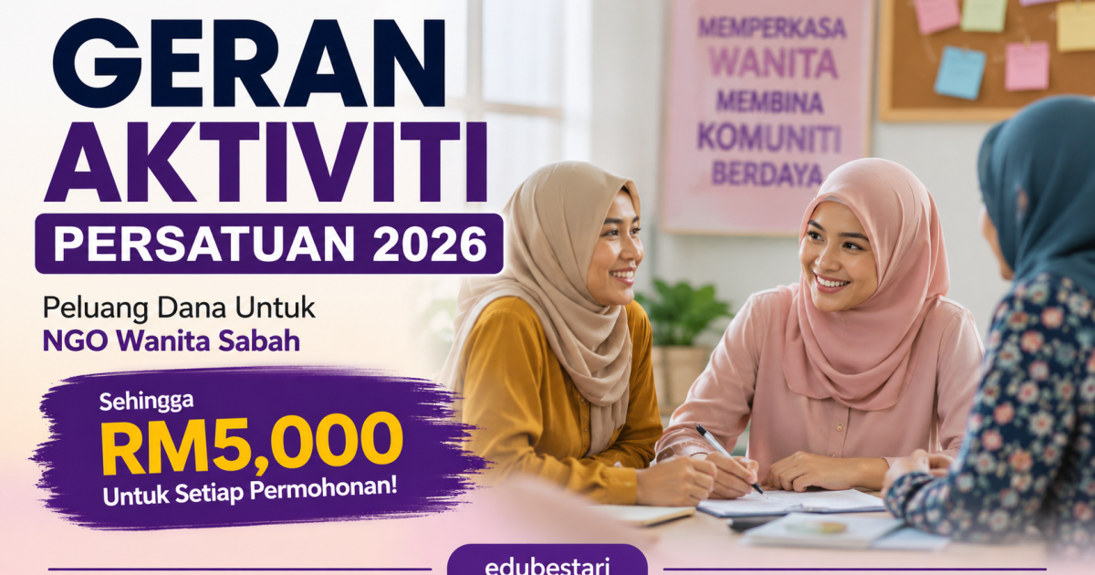 Geran Aktiviti Persatuan JHEWA 2026 Dibuka: NGO Wanita Sabah Boleh Mohon Bantuan Sehingga RM5,000