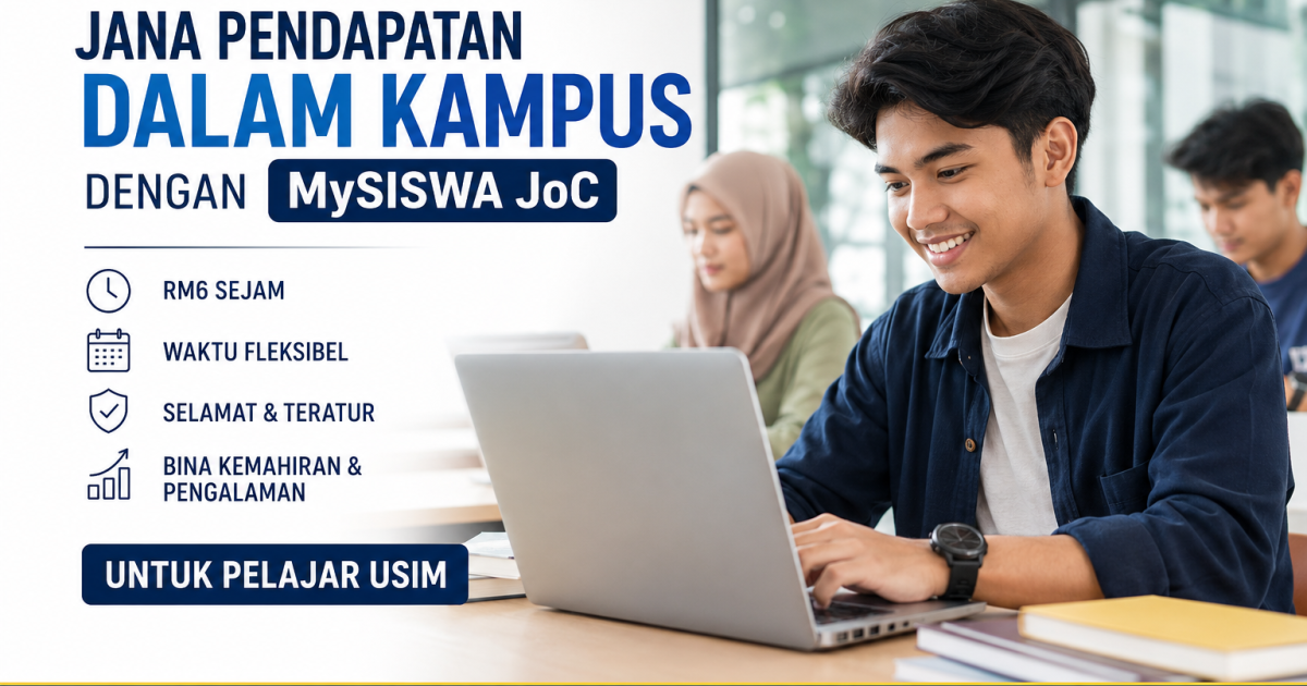 Nak Cari Duit Poket Tanpa Ponteng Kelas? Pelajar USIM Kini Boleh Bekerja Dalam Kampus Dengan Bayaran RM6 Sejam
