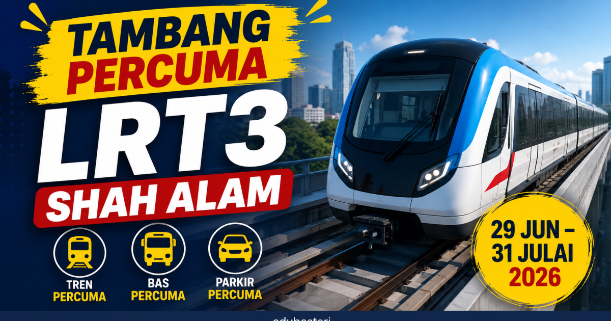 Tambang Percuma LRT3 Laluan Shah Alam Sehingga 31 Julai 2026: Syarat, Stesen & Cara Guna