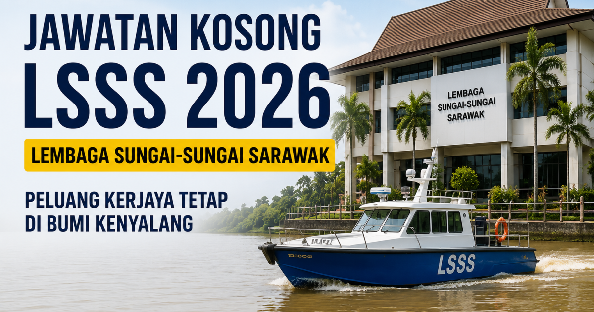 Lembaga Sungai-Sungai Sarawak (LSSS) Buka 22 Kekosongan Jawatan Tetap JBC, Permohonan Dibuka Hingga 13 Julai 2026